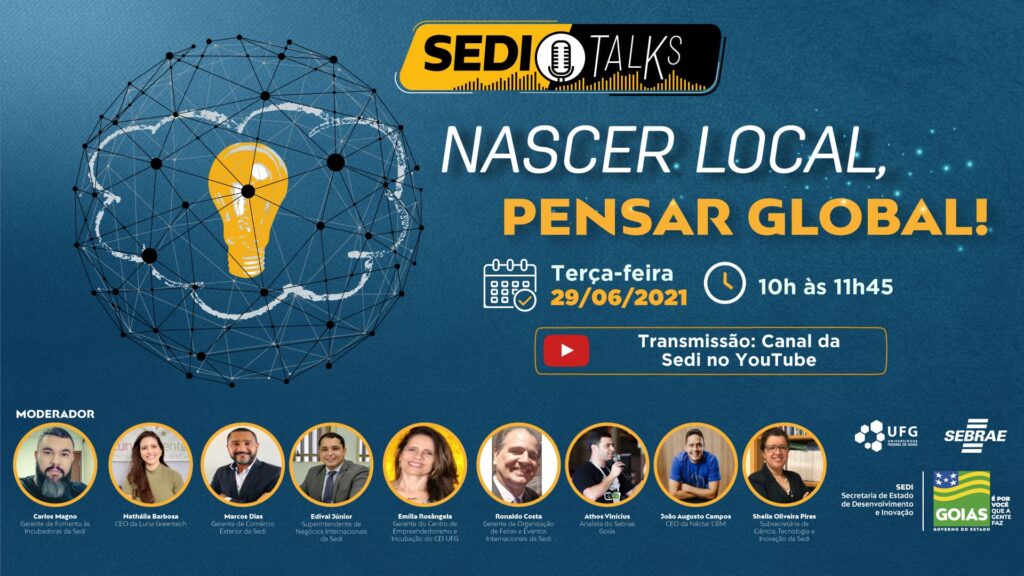 O evento é realizado pela Superintendência de Negócios Internacionais da Sedi, em parceria com UFG e Sebrae – GO, provocará discussão sobre exportação para ambientes de inovação, a importância de uma atuação global e os ambientes de inovação e exportação