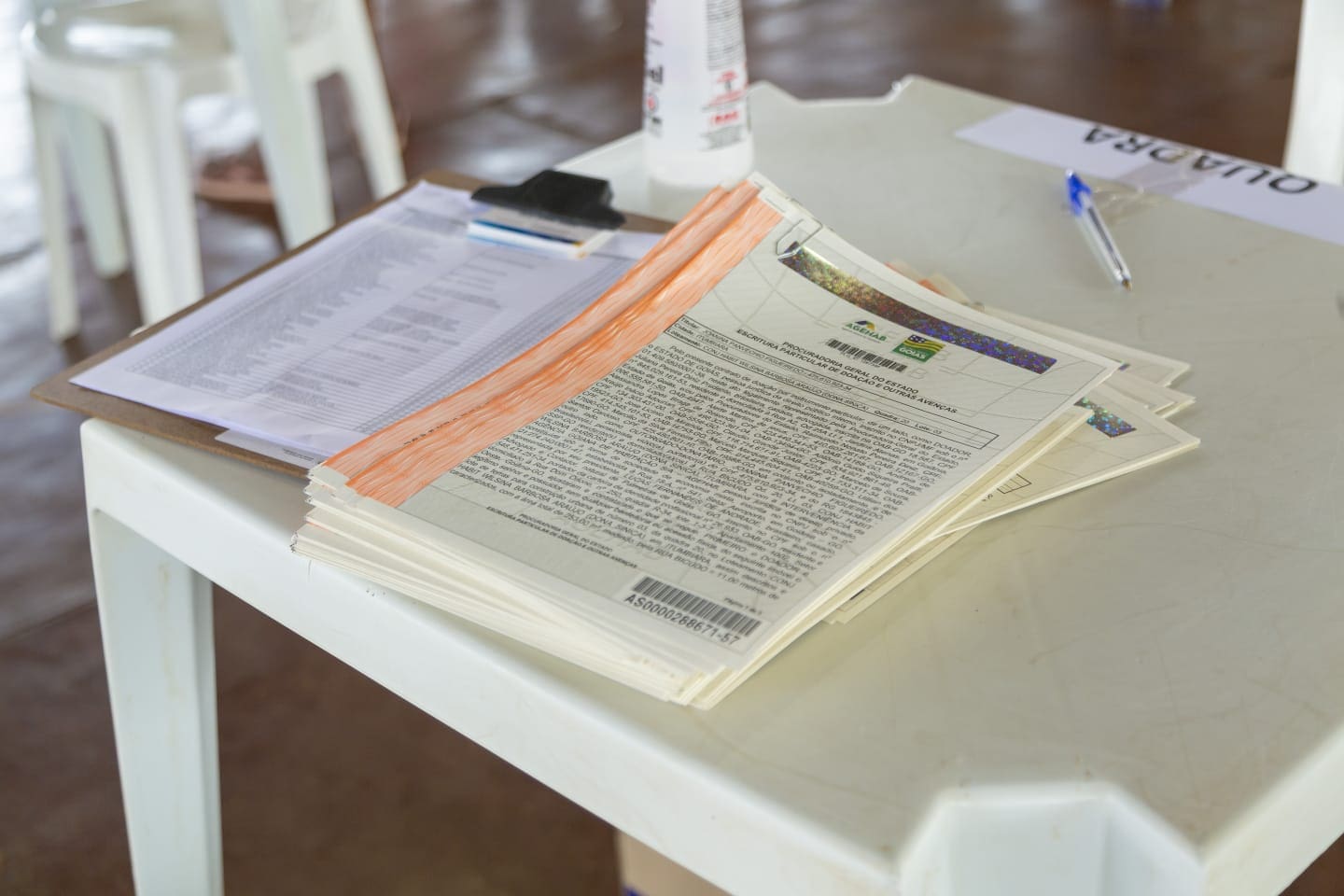 Coleta de escrituras do bairro Wilsina Barbosa 1