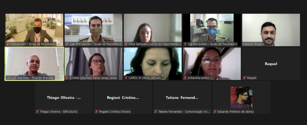 print da reunião on-line