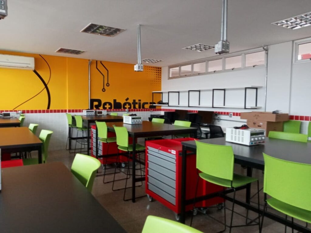 Sala de aula da escola do futuro