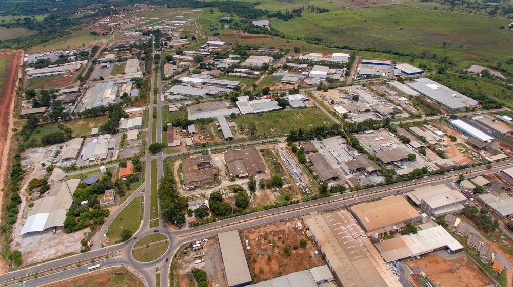 Foto aérea do Distrito Agroindustrial de Aparecida