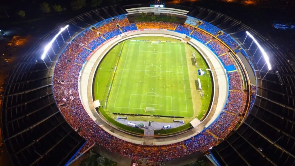 Foto aérea do Estádio Serra Dourada_revitalização do Serra Dourada