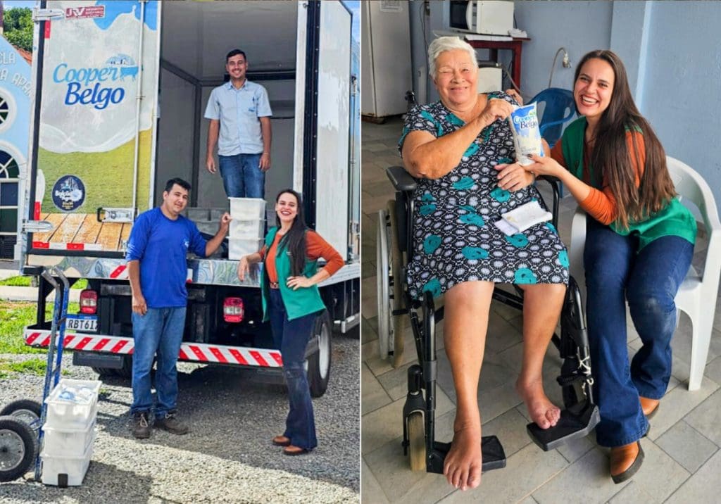 Entrega de leite do programaa PAA Leite