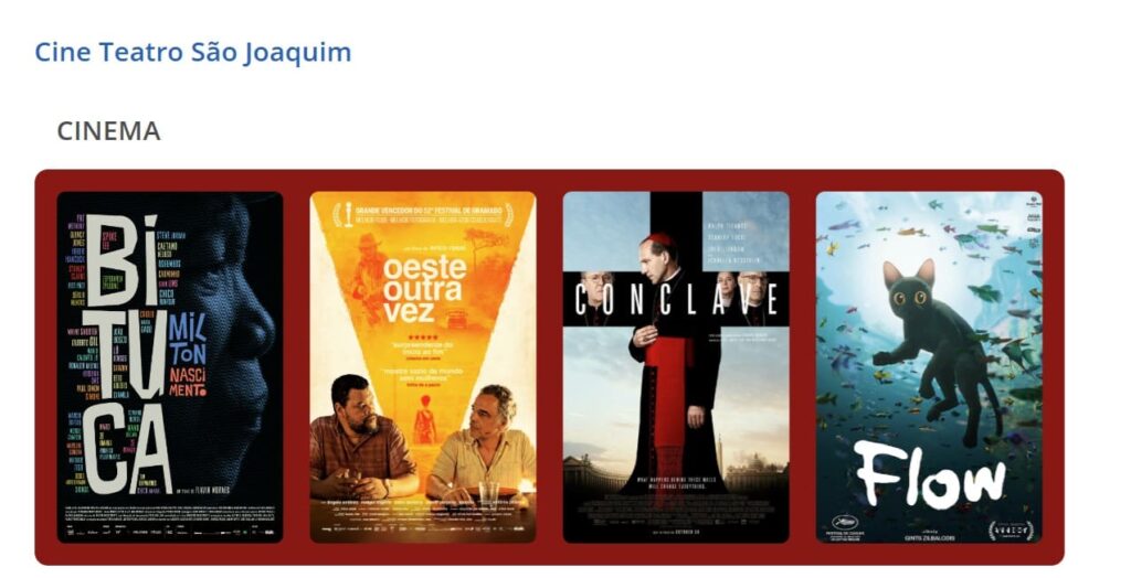 Cine Teatro São Joaquim lança site com programações de cinema e espetáculos