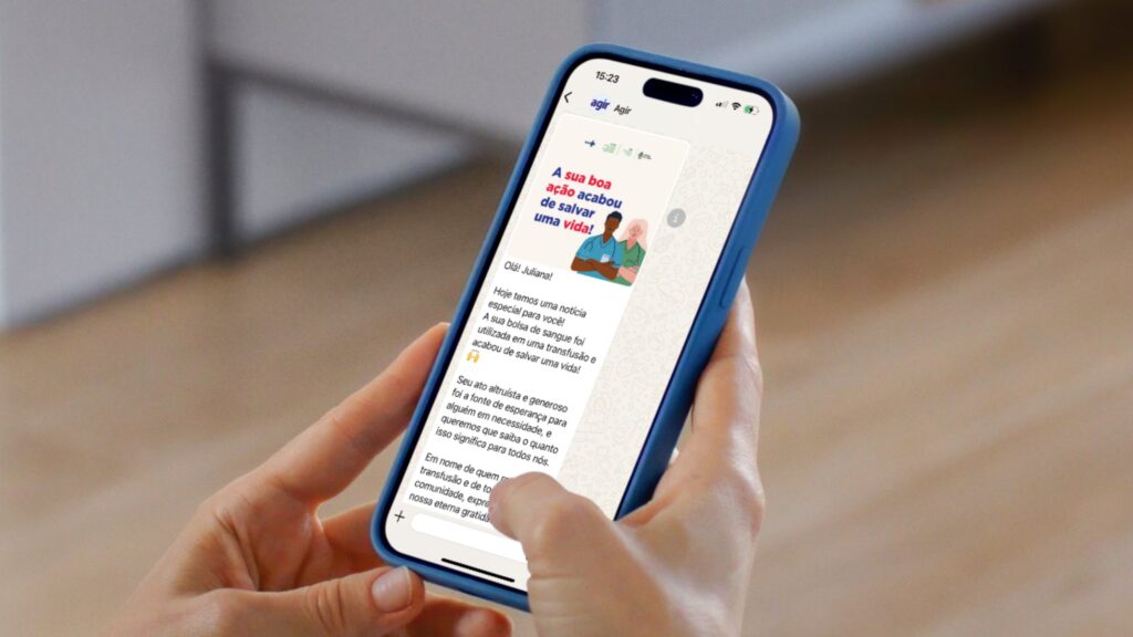 Aplicativo do Hugol para doadores de Sangue