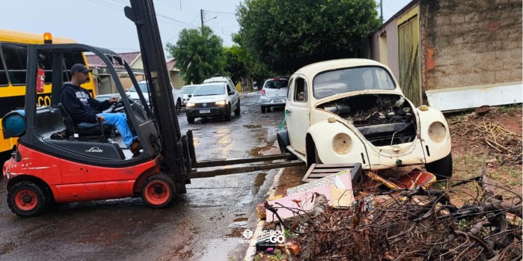 Patrulha Detran remove 20 carcaças e veículos em Caçu