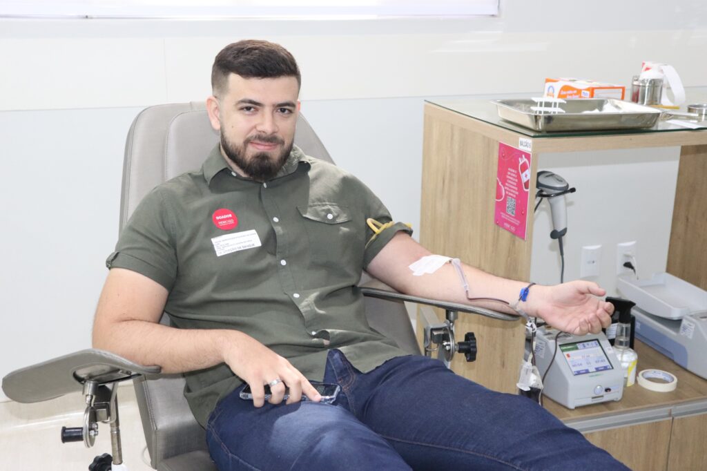 Doação de sangue no Hemocentro de Goiás