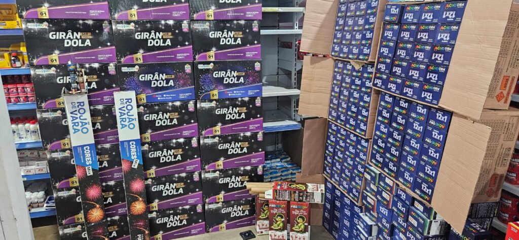 Fogos de artifício apreendidos