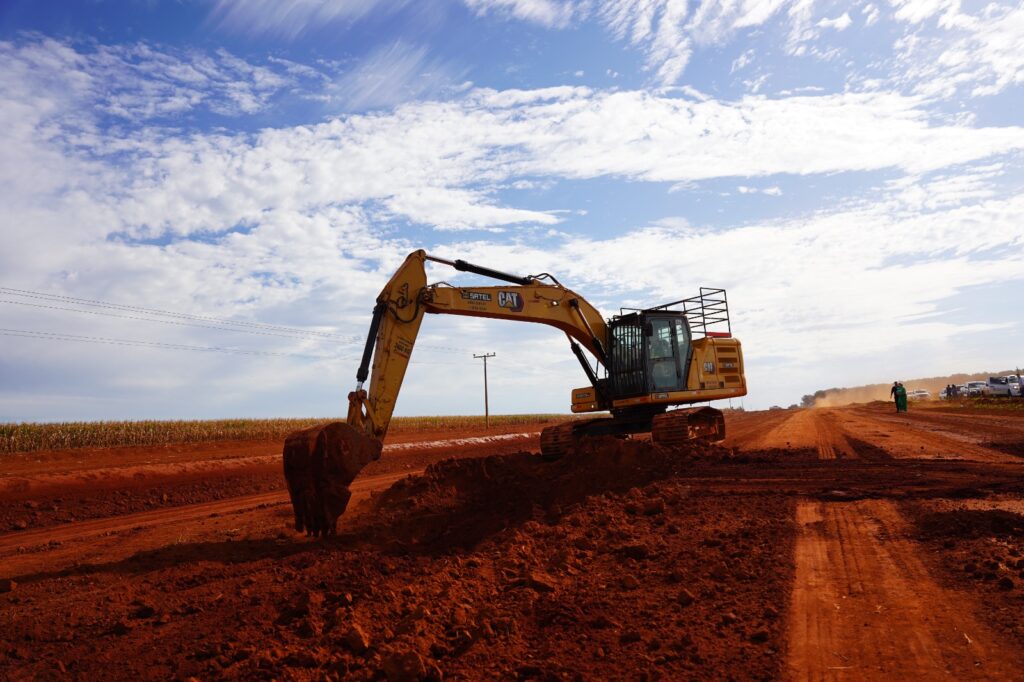 Obra de pavimentação da Goinfra