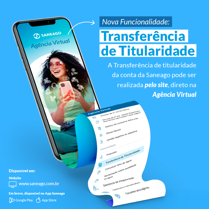 Saneago lança serviço on-line de mudança de titularidade