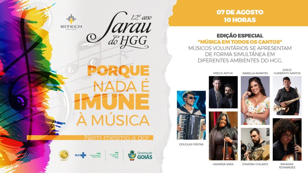 Imagem da programação do Sarau do HGG