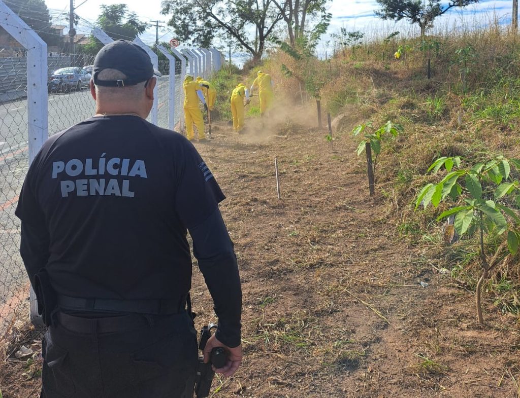 Detentos trabalhando