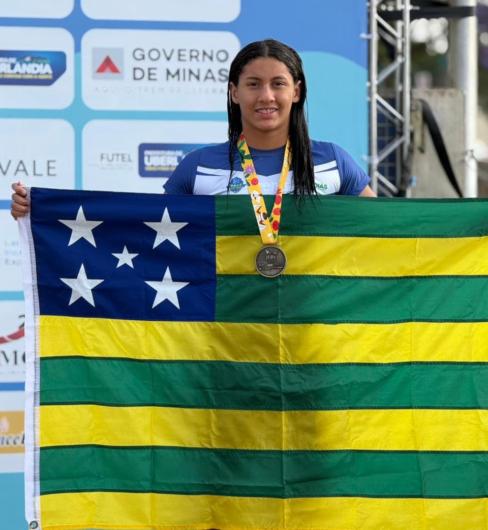 Time Goiás conquista suas primeiras medalhas nos JEBs 2025 - Vida Veríssimo – medalha de bronze nos 100m livres (natação)