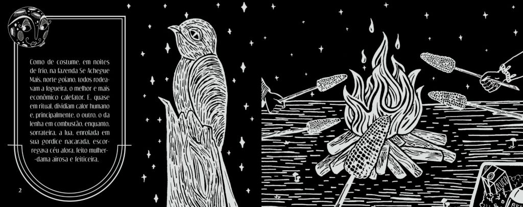 página ilustrada do livro Assombração da escritora Lêda Selma