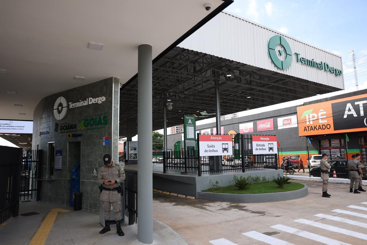 Novo Terminal do Dergo é entregue aos goianienses - policiamento no terminal