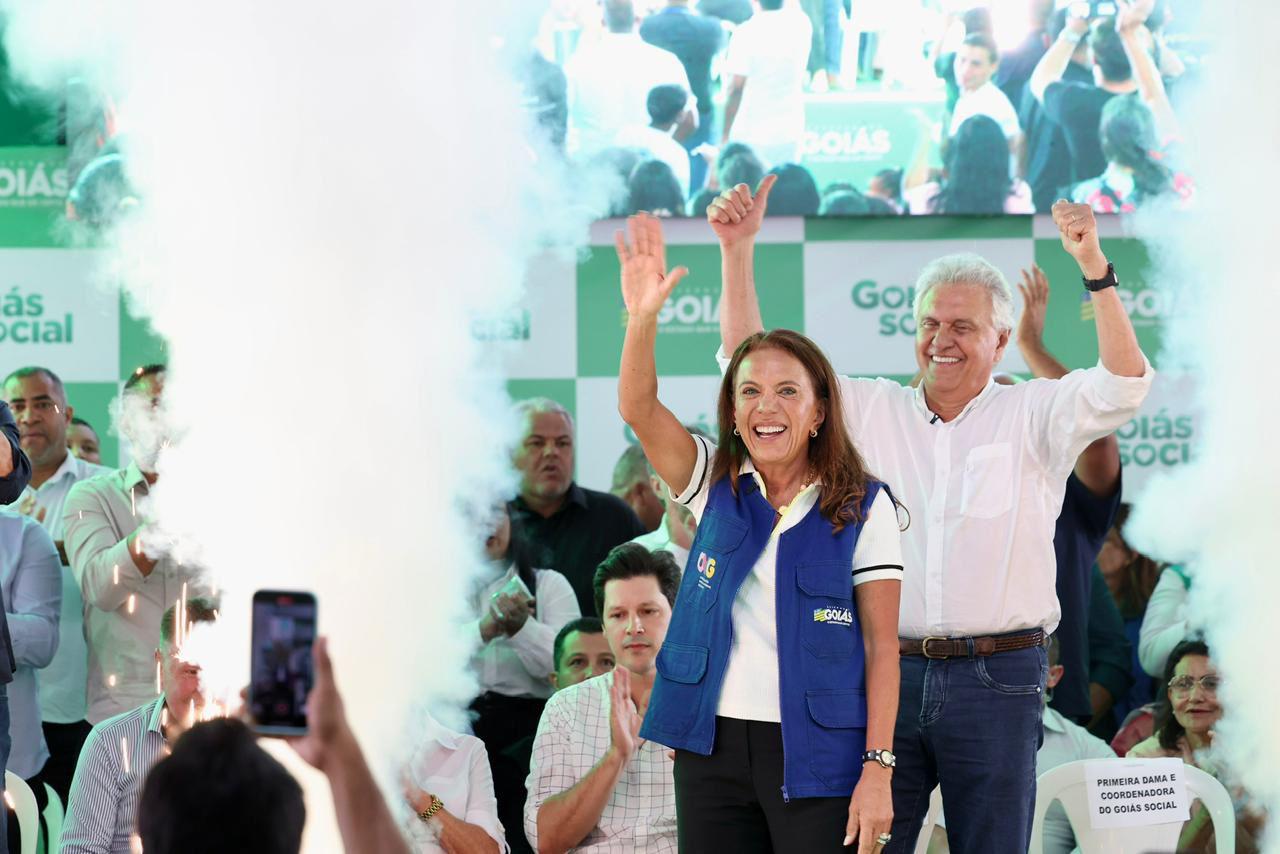 Gracinha, Caiado e Daniel no Goiás Social de Posse
