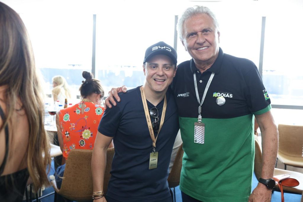 Felipe Massa e Caiado no MotoGP