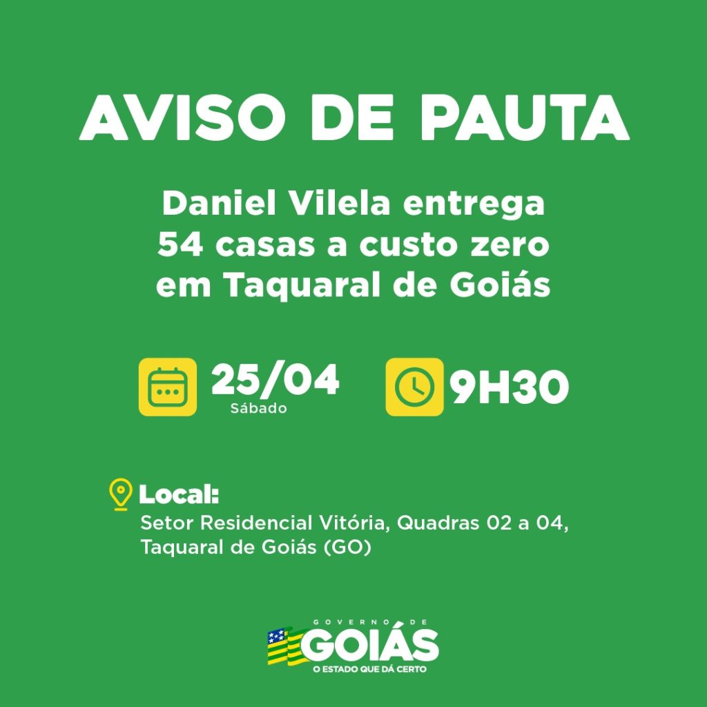 Card da agenda do governador
