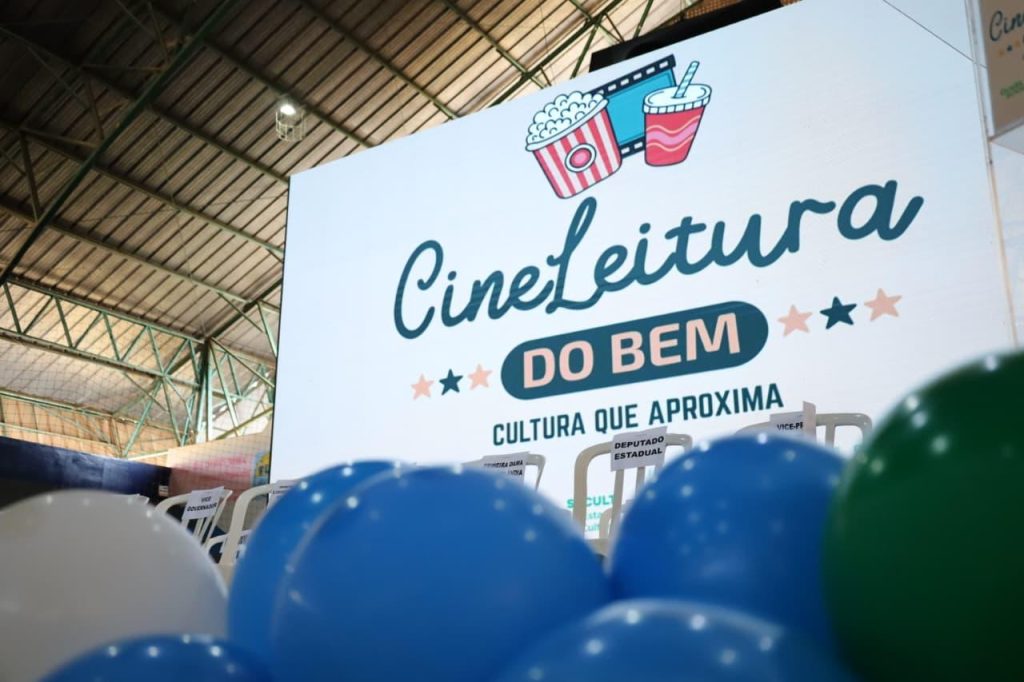 Legenda: De 14 a 17 de abril, Uruaçu, Barro Alto, Vila Propício e Padre Bernardo recebem primeira etapa do Cine Leitura do Bem, iniciativa do Governo de Goiás (Fotos: Secult)
