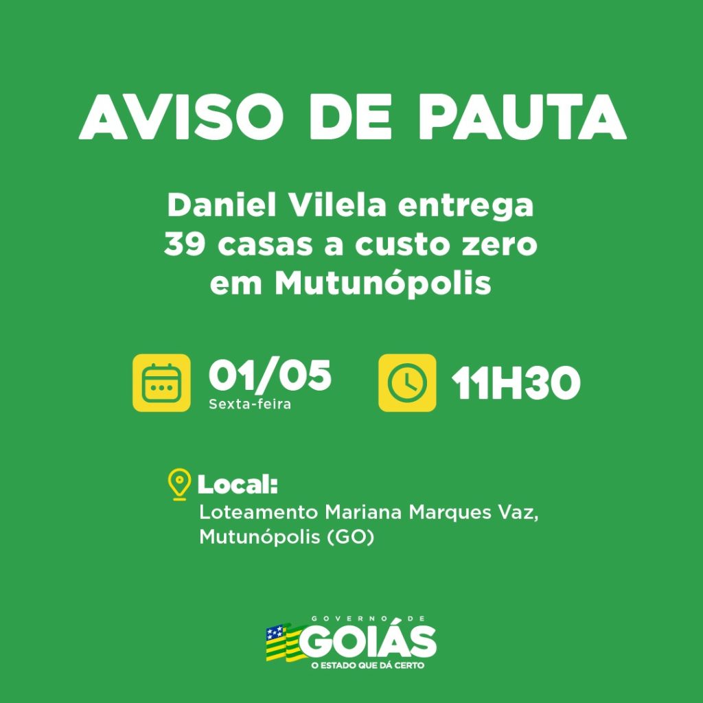 AGENDA PRIMEIRO DE MAIO