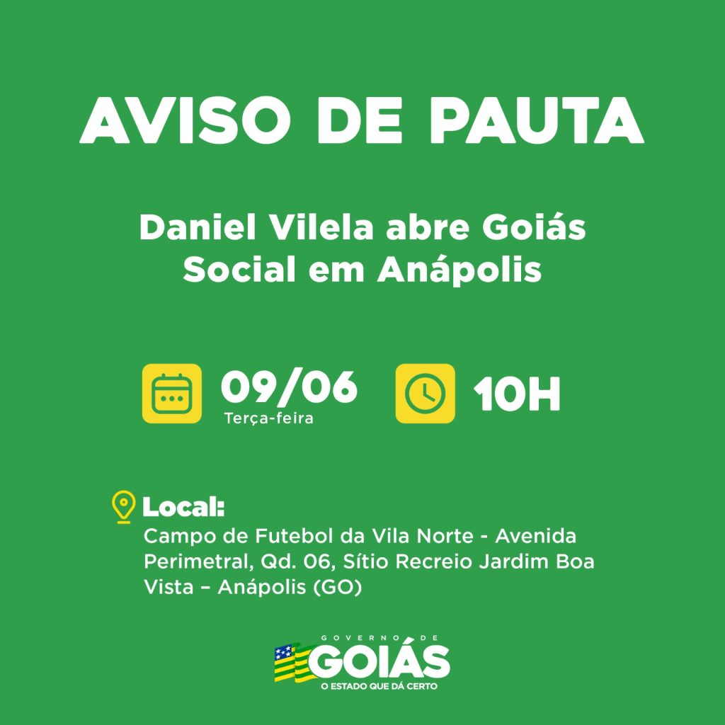 Agenda do governador para 09 de junho