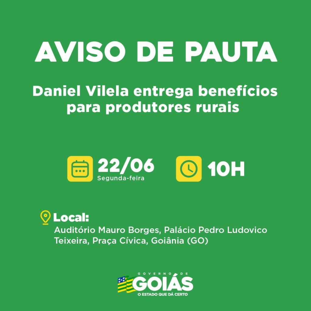 agenda do governador de Goiás