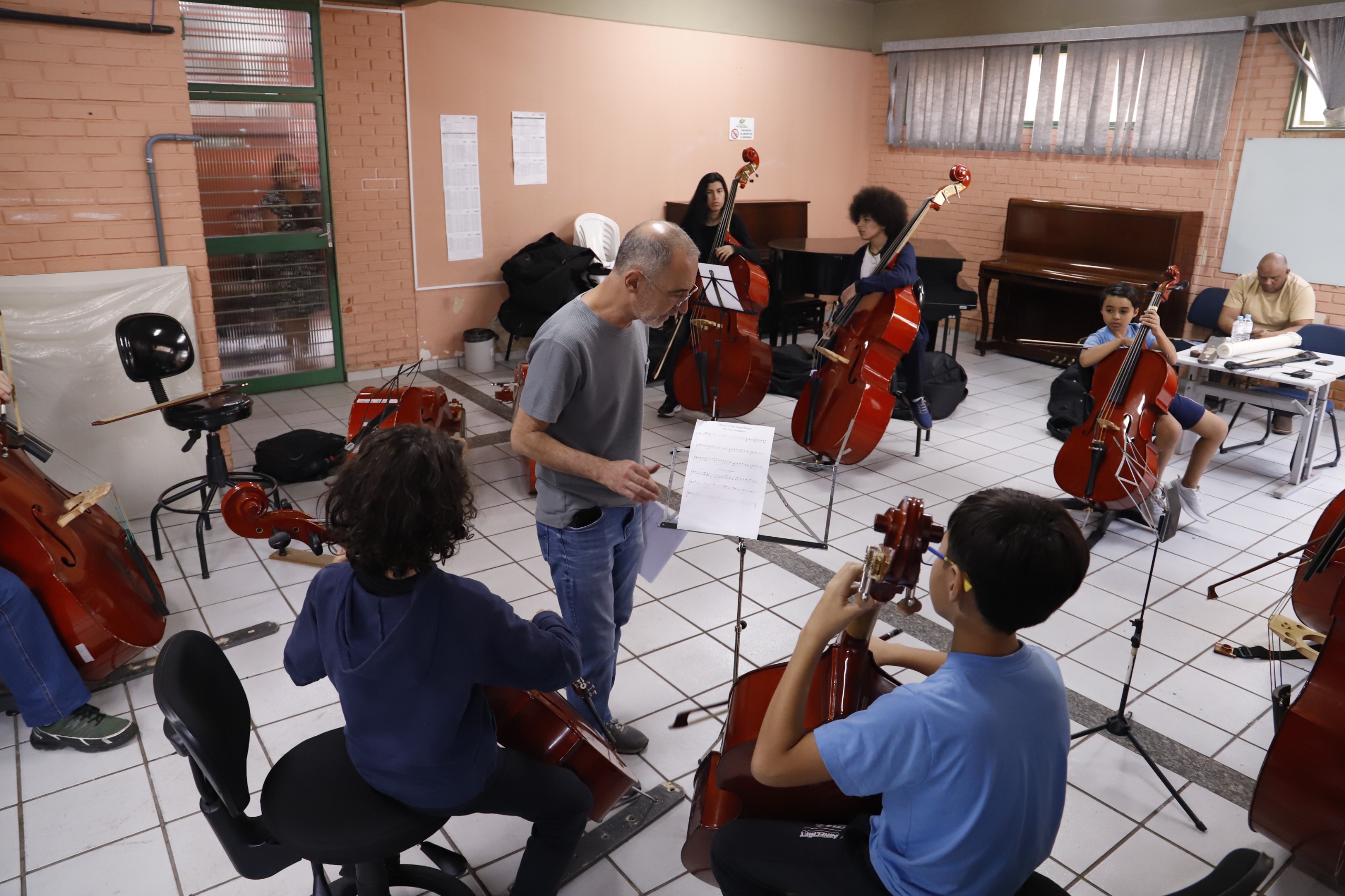 Aula de música nas Escolas do Futuro