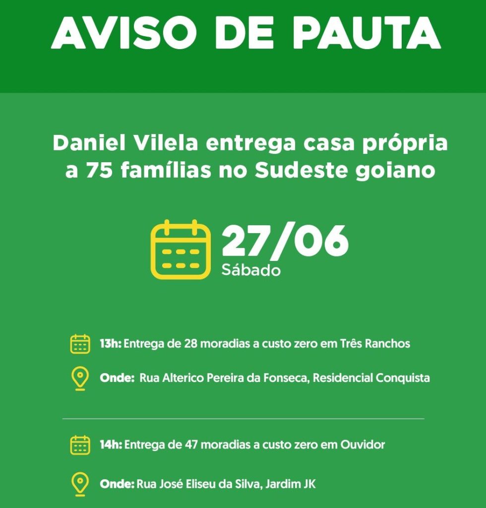 Agenda do governador para sábado