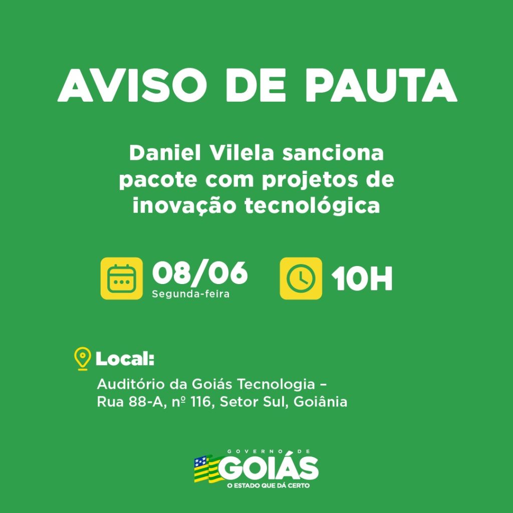 Daniel Vilela sanciona pacote com projetos de inovação tecnológica