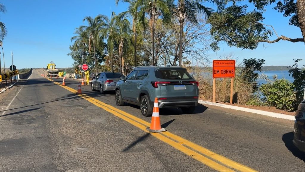 Obra em ponte na divida de GO e MG altera tráfego de veículos