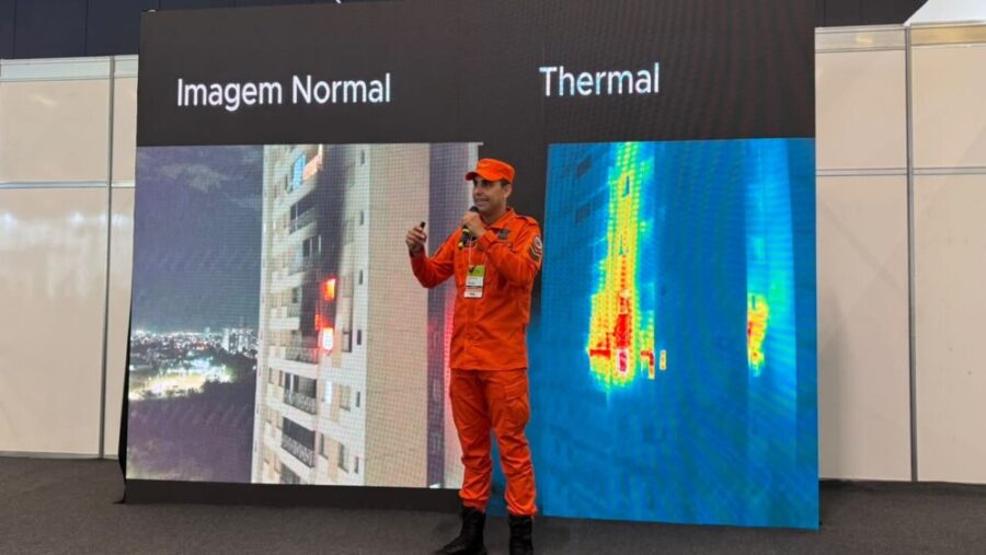 Tecnologia usada pelo CBMGO em drones é apresentada no segundo maior evento do mundo no combate a incêndios